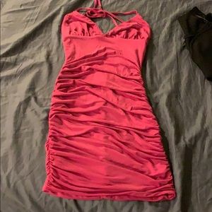 Pink mini dress